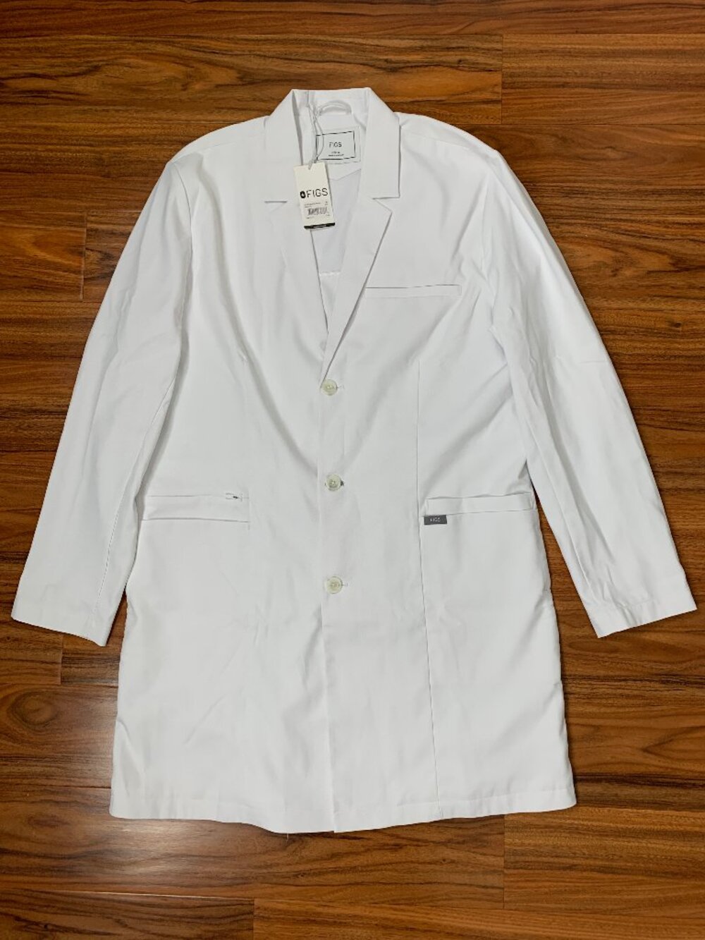 Figs Men's Harlem Long Lab Coat White XL NWT